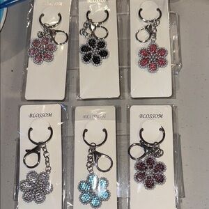15 each flower key chains